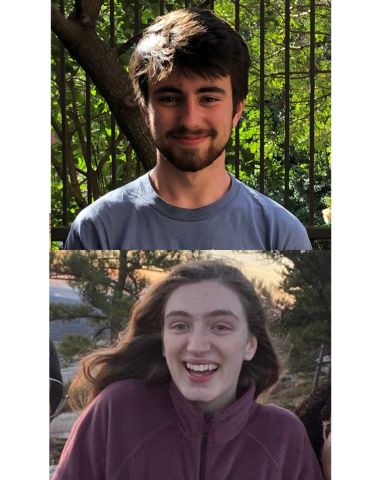 Photos of Noah Egan and Rachel Mason