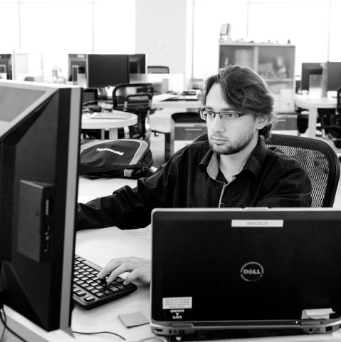 Man on computer