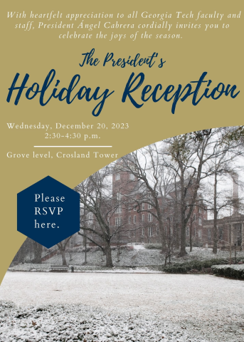 invite to the 2023 President's Holiday Reception