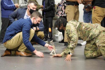 The annual Marne Innovation Workshop brings GTRI researchers and the military together, as shown in this image from the 2022 Workshop.