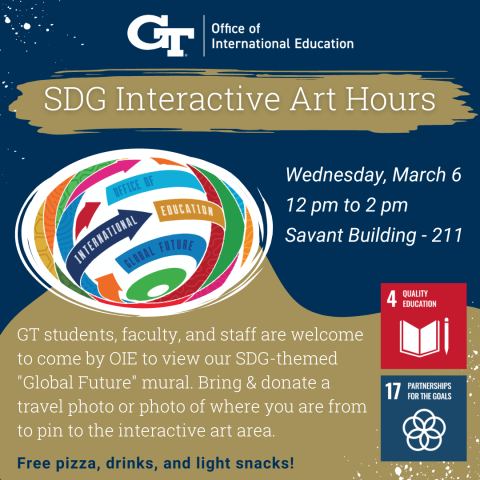event graphic for SDG Interactive Art Hours on 3-6-2024