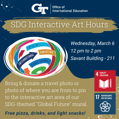 event graphic for SDG Interactive Art Hours 3-6-2024