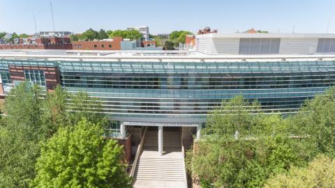 The exterior of the Klaus Advanced Computing Building.