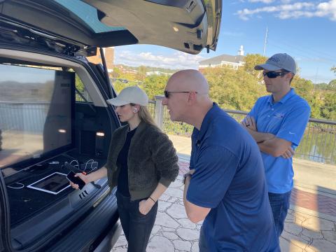 Georgia Tech researchers watch as their computer algorithm sends an alert about a dangerous scenario