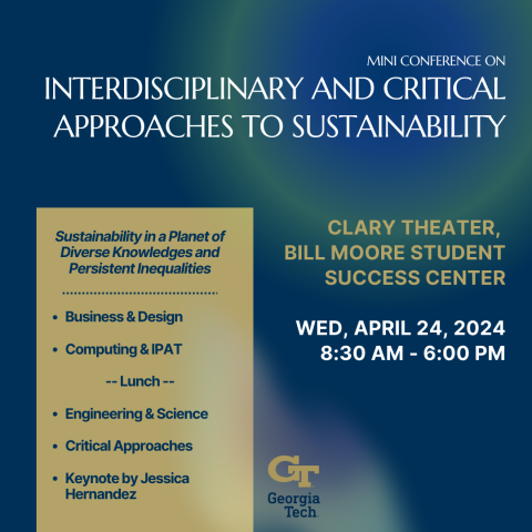 Poster for Interdisciplinary and Critical Approaches to Sustainability