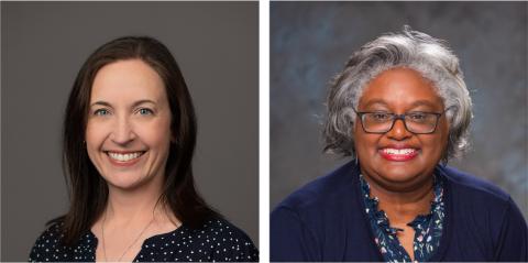 Headshots of two female Georgia Tech College of Sciences faculty members