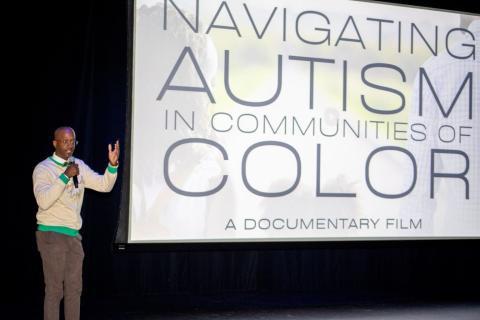 John Thornton on stage at the documentary's premiere.