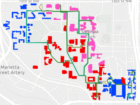map of building status for chilled water outage 7/30/24