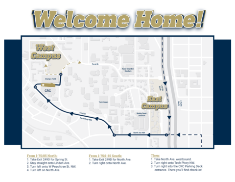 HRL move-in check-in map