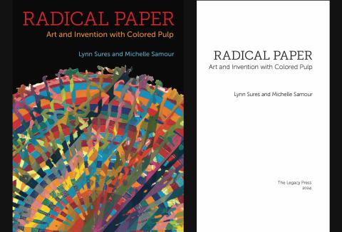 Cover of the book Radical Paper featuring a half circle a rainbow of colors