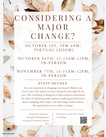 Change of Major Workshops