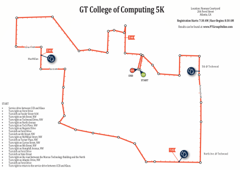 map of 5k route