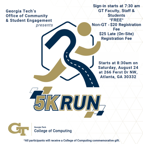 Flyer with information about GT Computing 5K