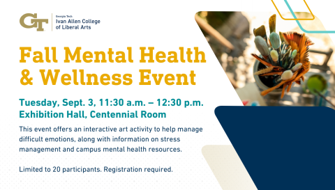 Event flyer featuring the event title, location, date, and time.