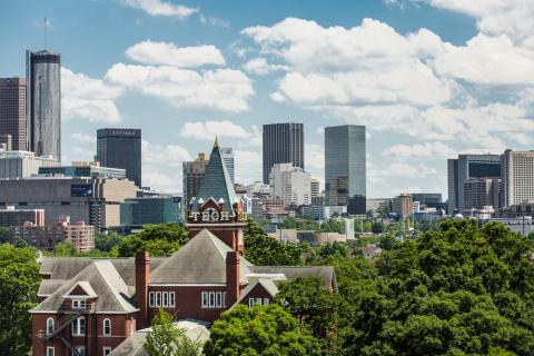 Image of Tech Tower in the Atlanta skyline 