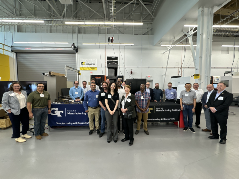 Members of the Manufacturing 4.0 Consortium gathered at the members quarterly meeting in June.