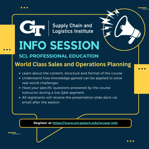 9/13 Info Session: World Class Sales and Operations Planning course