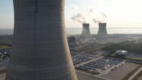 Nuclear Plant Aerial View