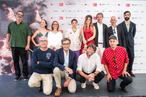 Annalisa Bracco, back row, fourth from left, at Venice Film Festival