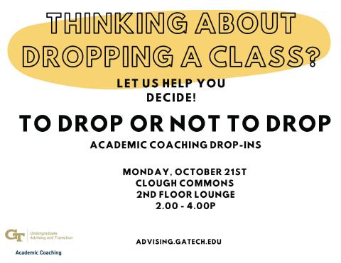 To Drop or Not to Drop, Fall 2024