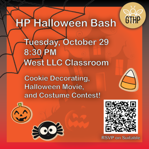 Flyer for the fall 2024 HLC Halloween Bash