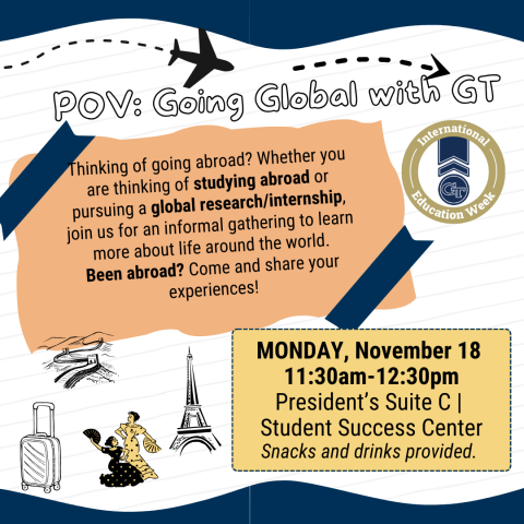 event graphic for POV: Going Global with GT event on 11-18