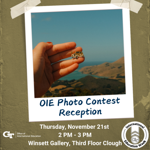 event graphic for OIE Photo Contest Reception on 11-21-24