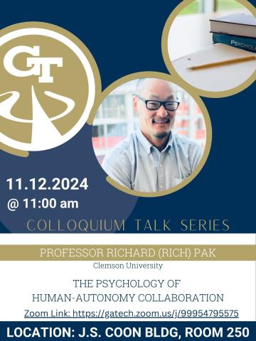 Colloquiun talk series professor Richard Pak
