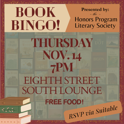 Flyer for the 11/14 meeting of the Honors Program Literary Society