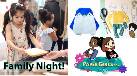 Papermaking, origami, stop motion animation, and the Paper Girls Show.