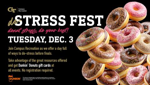 De-Stress Fest Tuesday Dec. 3