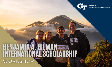 event graphic for Benjamin A. Gilman International Scholarship Workshop
