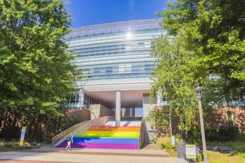 Klaus Advanded Computing Building rainbow steps