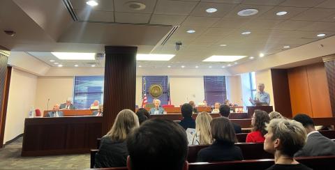 Pascal speaking during Georgia Legislator AI Workshop