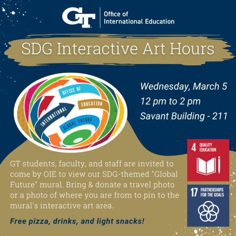 SDG Interactive Art Hour 2025 event graphic