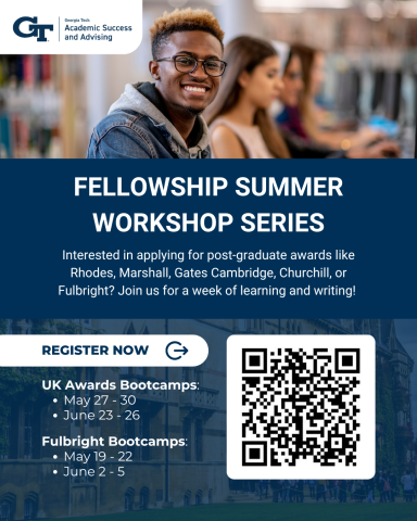 A flyer for the Prestigious Fellowship Summer Workshops