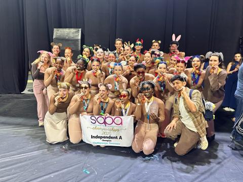 White and Gold Winter Guard