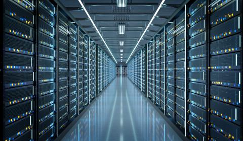 Server room in data center