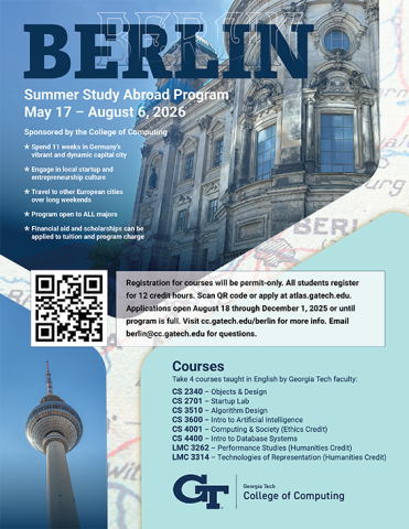 Flyer for Berlin Summer program 2026