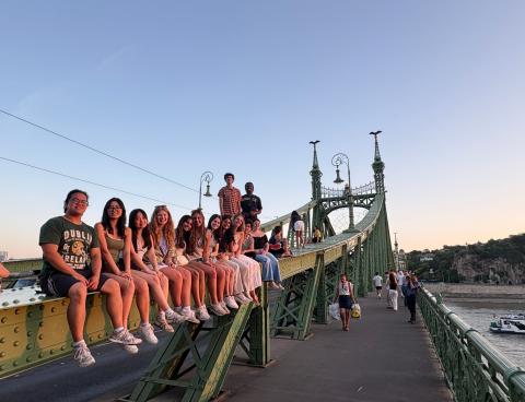 Image of student group in Budapest