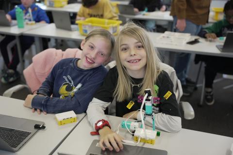 Students participating in KIDS Club on Georgia Tech's Atlanta campus.
