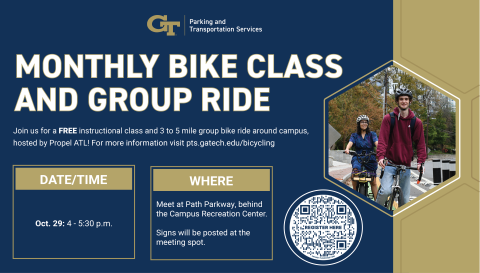 Free Monthly Bike Class Digital Sign with event information.