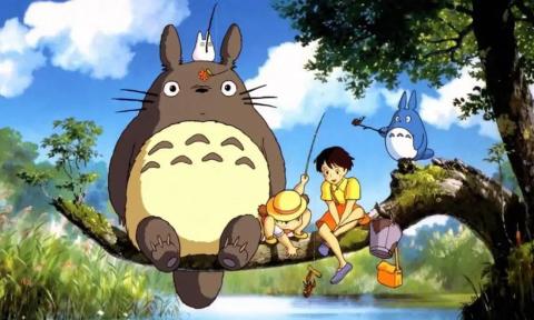 Screen grab of the animated movie, My Neighbor Totoro