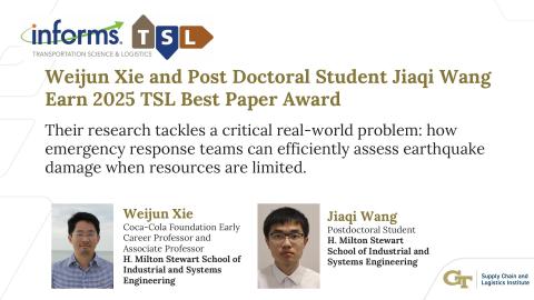 Photo of Weijun Xie and Post Doctoral Student Jiaqi Wang
