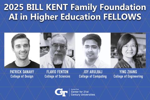 A graphic with the title of the fellowship and a photo of each fellow.