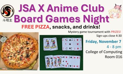 JSA x Anime Club Board Games Night