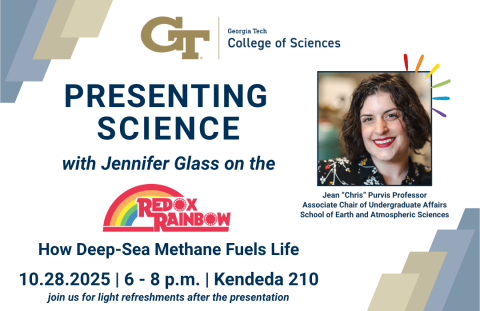 Invite graphic for event with speaker's headshot.