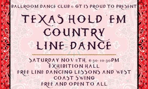 Texas Hold Em Country Line Dance, November 8th
