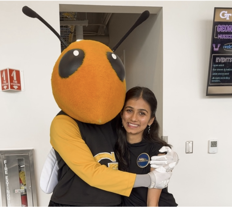 Student pictured hugging Buzz