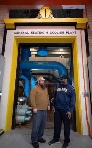 Image of Stationary Engineers Steven Stacey and Marvin Carter at the Holland Plant. Photo credit: Rob Felt